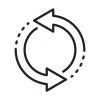 replace replace icon vector double reverse arrow exchange linear sign for graphic design, logo, web site, social media, mobile app, ui illustration.
