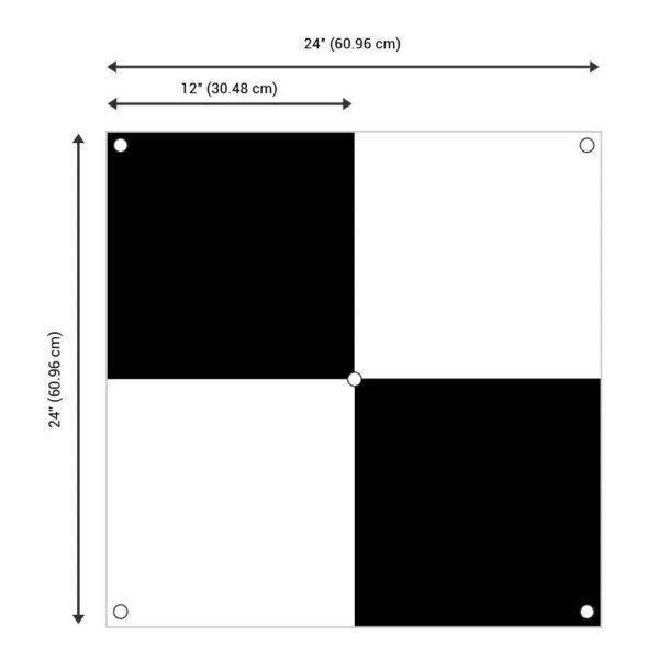 GCP Aerial Targets (Pack of 5 units) - Model E (60x60cm) - Imagen 3