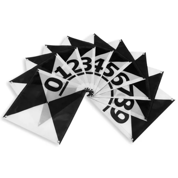 Alvos Aéreos GCP (Pacote 10 unidades) | Modelo E (60x60cm) | Numerado de 0 a 9