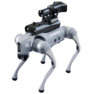 Unitree Go2 Plus com versão de controle remoto de tela (câmeras duplas, conversação por voz, holofote, flash vermelho e azul)